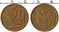 Продать Монеты ЮАР 50 центов 2006 сталь с медным покрытием