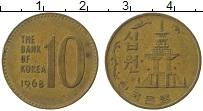 Продать Монеты Южная Корея 10 вон 1969 Бронза