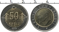Продать Монеты Турция 50 куруш 2009 Биметалл