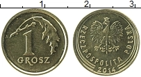Продать Монеты Польша 1 грош 2014 сталь покрытая латунью