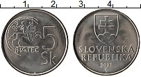 Продать Монеты Словакия 5 крон 1994 Сталь покрытая никелем