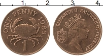 Продать Монеты Гернси 1 пенни 1985 Медь