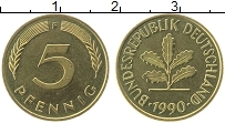 Продать Монеты ФРГ 5 пфеннигов 1990 