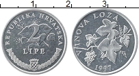 Продать Монеты Хорватия 2 липы 1993 Алюминий
