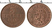 Продать Монеты Гессен-Кассель 3 геллера 1861 Медь