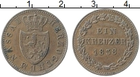 Продать Монеты Нассау 1 крейцер 1838 Медь
