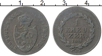 Продать Монеты Нассау 1 крейцер 1810 Медь