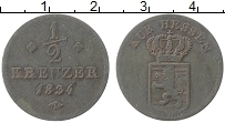 Продать Монеты Гессен 1/2 крейцера 1834 Медь
