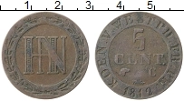 Продать Монеты Вестфалия 5 сентим 1812 Медь