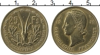 Продать Монеты Французская Западная Африка 25 франков 1956 Латунь