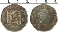 Продать Монеты Остров Джерси 50 пенсов 1981 Медно-никель
