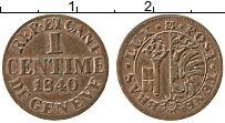 Продать Монеты Женева 1 сентим 1847 Медь