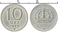 Продать Монеты Швеция 10 эре 1949 Серебро