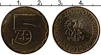 Продать Монеты Польша 5 злотых 1976 Латунь