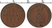 Продать Монеты Саксен-Веймар-Эйзенах 1 пфенниг 1858 Медь