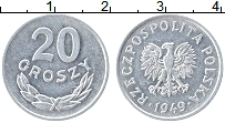 Продать Монеты Польша 20 грош 1949 Алюминий