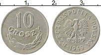 Продать Монеты Польша 10 грош 1949 Медно-никель