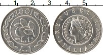 Продать Монеты Италия 1 лира 2001 Серебро