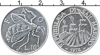 Продать Монеты Сан-Марино 10 лир 1974 Алюминий
