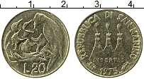 Продать Монеты Сан-Марино 20 лир 1975 Латунь