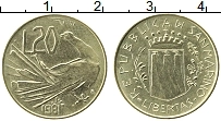 Продать Монеты Сан-Марино 20 лир 1981 Латунь