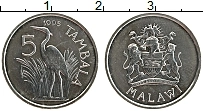 Продать Монеты Малави 5 тамбала 1995 Сталь покрытая никелем