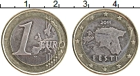 Продать Монеты Эстония 1 евро 2011 Биметалл