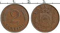 Продать Монеты Латвия 2 сантима 1939 Бронза