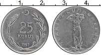 Продать Монеты Турция 25 куруш 1968 Медно-никель