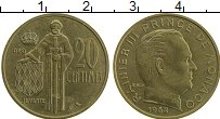 Продать Монеты Монако 20 сентим 1962 Латунь