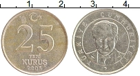 Продать Монеты Турция 25 куруш 2005 Латунь
