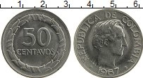 Продать Монеты Колумбия 50 сентаво 1967 Медно-никель