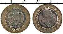 Продать Монеты Турция 50 куруш 2005 Биметалл