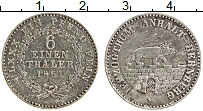 Продать Монеты Анхальт-Бембург 1/6 талера 1861 Серебро