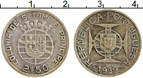 Продать Монеты Сан-Томе и Принсипи 2 1/2 эскудо 1939 Серебро
