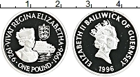 Продать Монеты Гернси 1 фунт 1996 Серебро