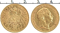 Продать Монеты Пруссия 20 марок 1895 Золото