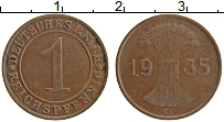 Продать Монеты Веймарская республика 1 пфенниг 1935 Бронза