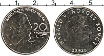 Продать Монеты Норвегия 20 крон 2020 Латунь