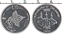 Продать Монеты Сан-Марино 10 лир 1986 Алюминий