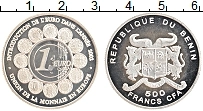 Продать Монеты Бенин 500 франков 2002 Серебро