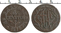 Продать Монеты Барселона 4 кварты 1812 Медь