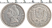 Продать Монеты Доминиканская республика 1/2 песо 1963 Серебро