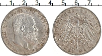 Продать Монеты Вюртемберг 5 марок 1908 Серебро