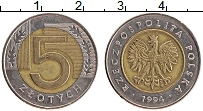 Продать Монеты Польша 5 злотых 1996 Биметалл