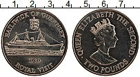 Продать Монеты Гернси 2 фунта 1989 Медно-никель