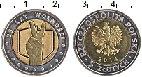Продать Монеты Польша 5 злотых 2014 Биметалл