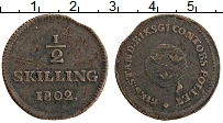 Продать Монеты Швеция 1/2 скиллинга 1801 Медь