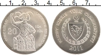Продать Монеты Северный Кипр 20 лир 2011 Медно-никель