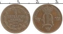 Продать Монеты Швеция 1/6 скиллинга 1843 Медь